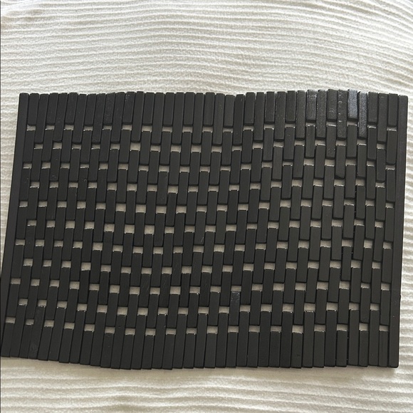 Set of 4 Super Unique, Elegant Black Wooden Tile Rectangular Placemats - Picture 5 of 5